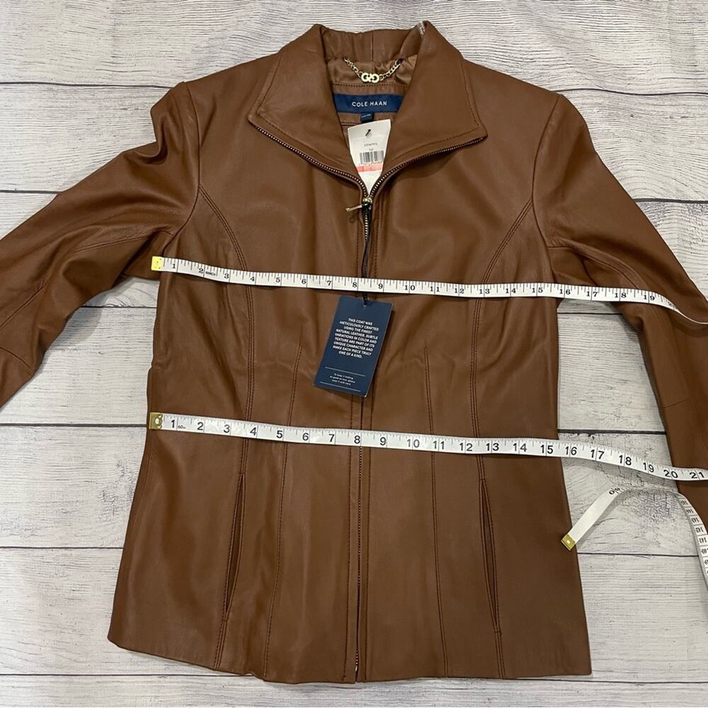 Cole Haan - NWT Fitted Leather Jacket - Picture 13 of 13